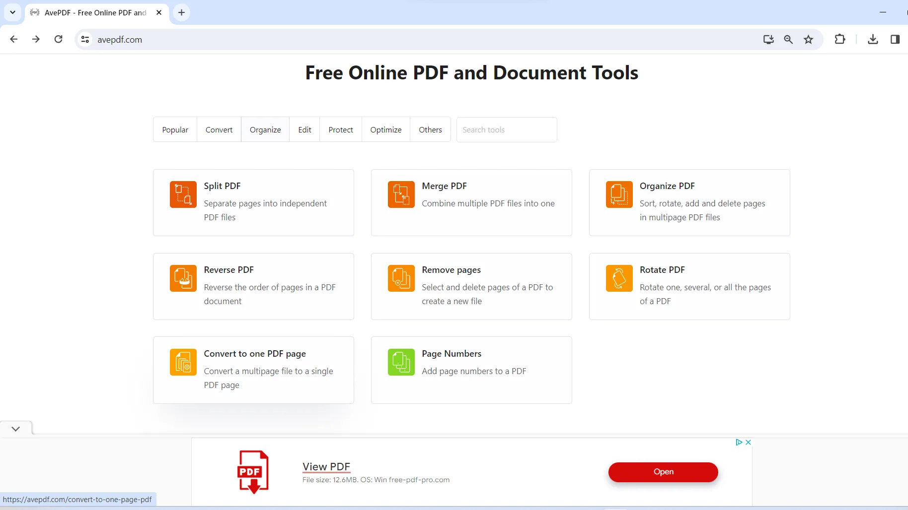 merge pdf pages to one page avepdf tools