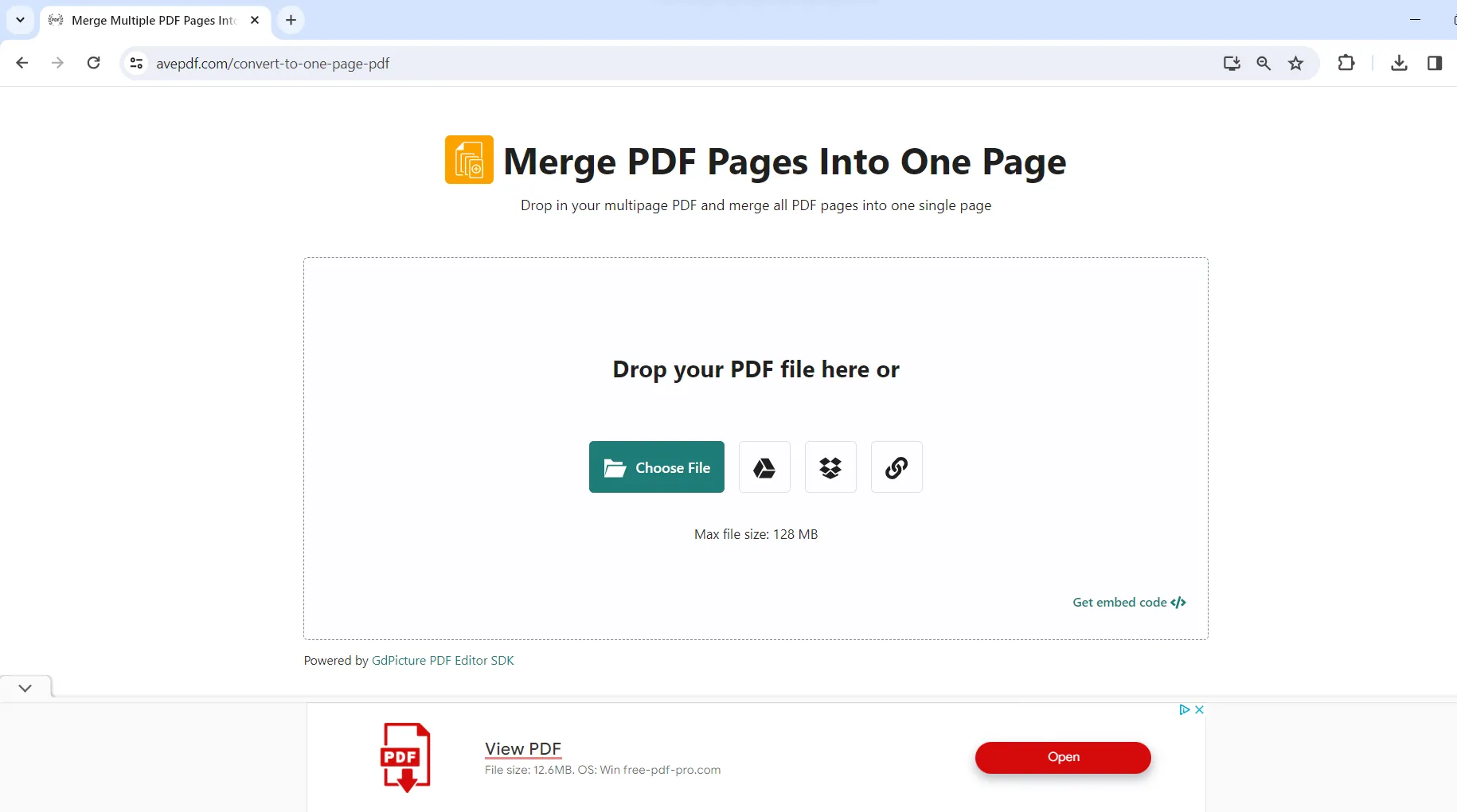 merge pdf pages to one page avepdf merge