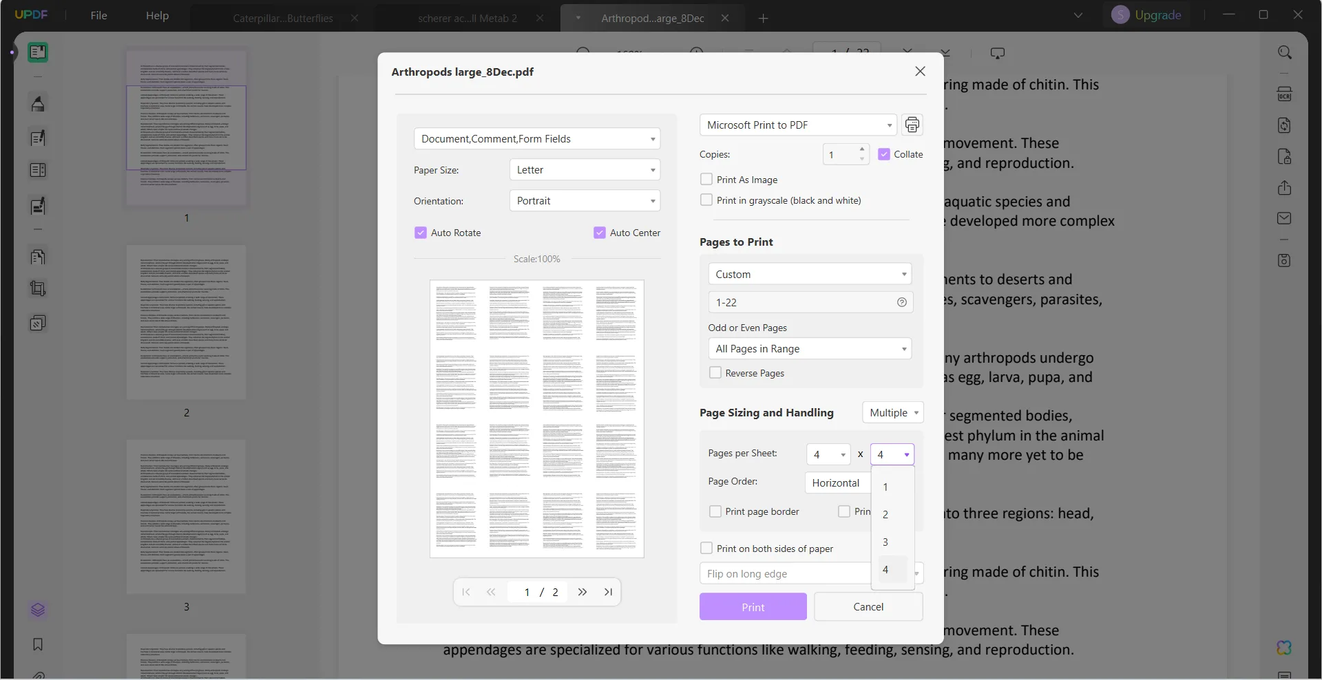 merge pdf pages to one page page per sheet