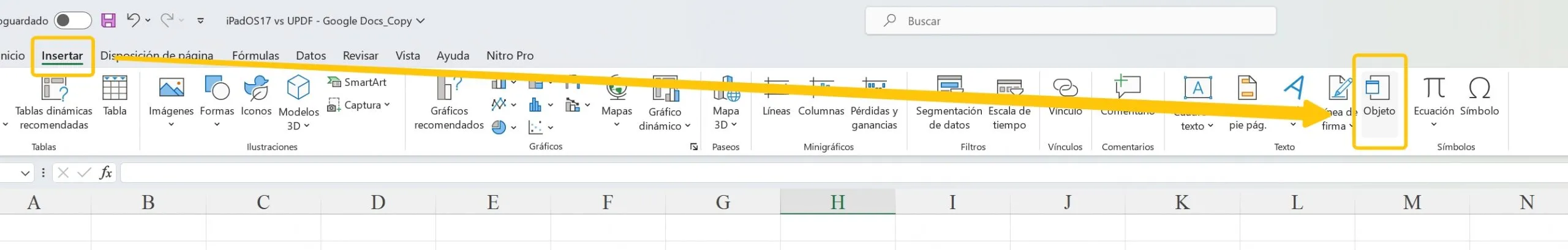 open pdf in excel insert object