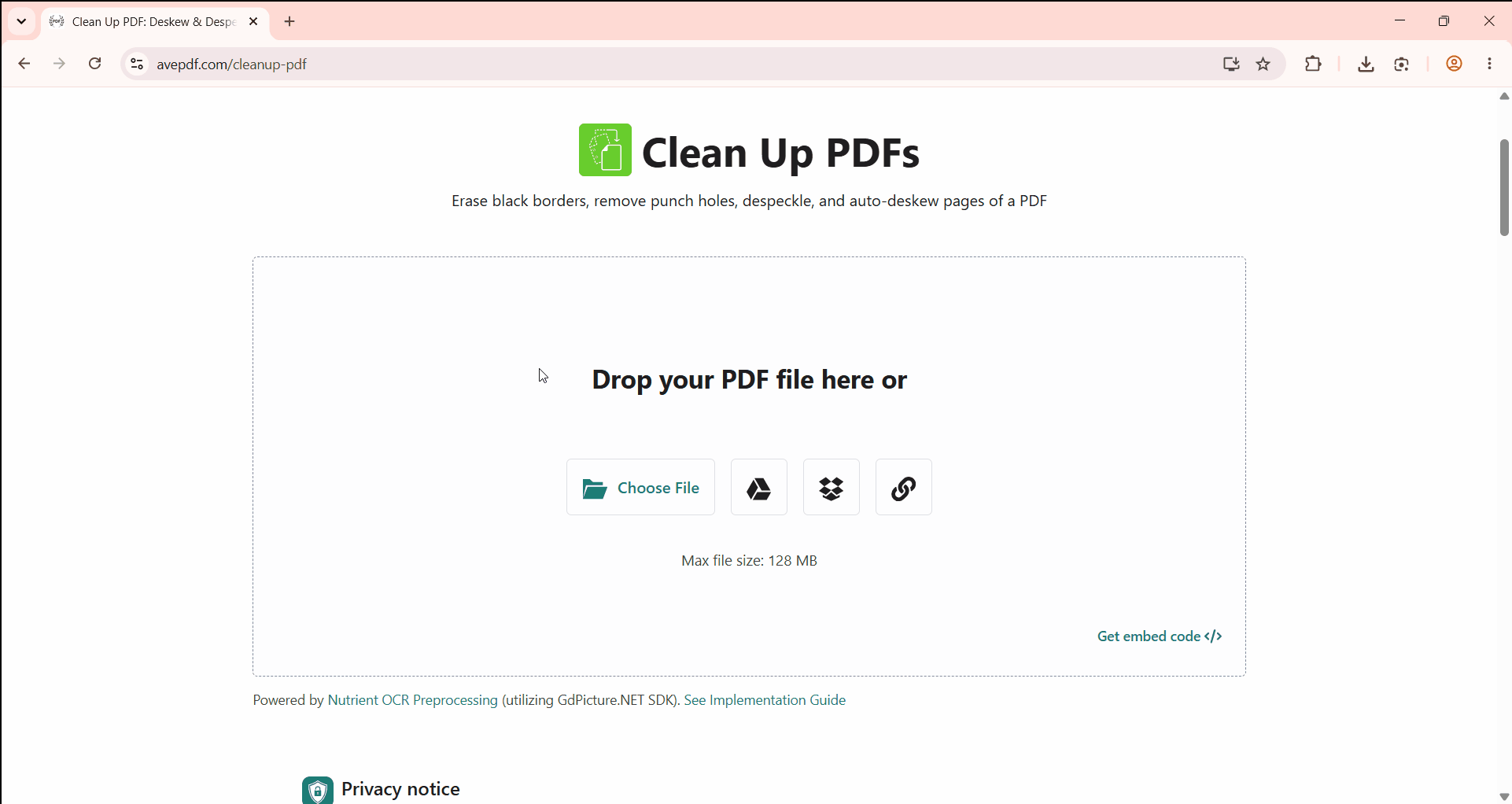 Online PDF Cleaner Tools