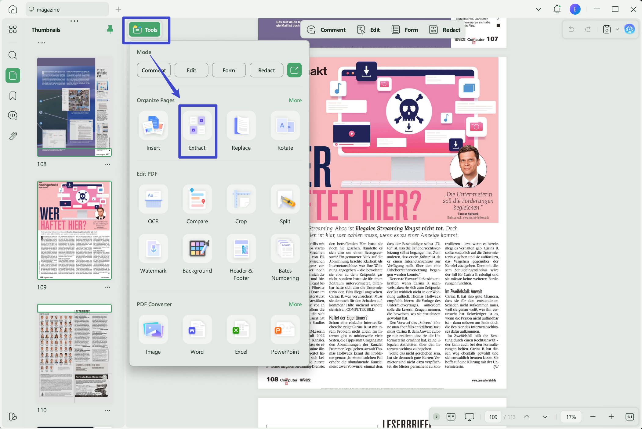 excel print to pdf organize page