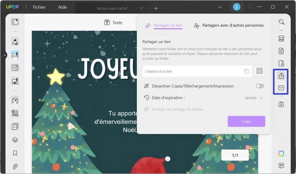 partager carte noel