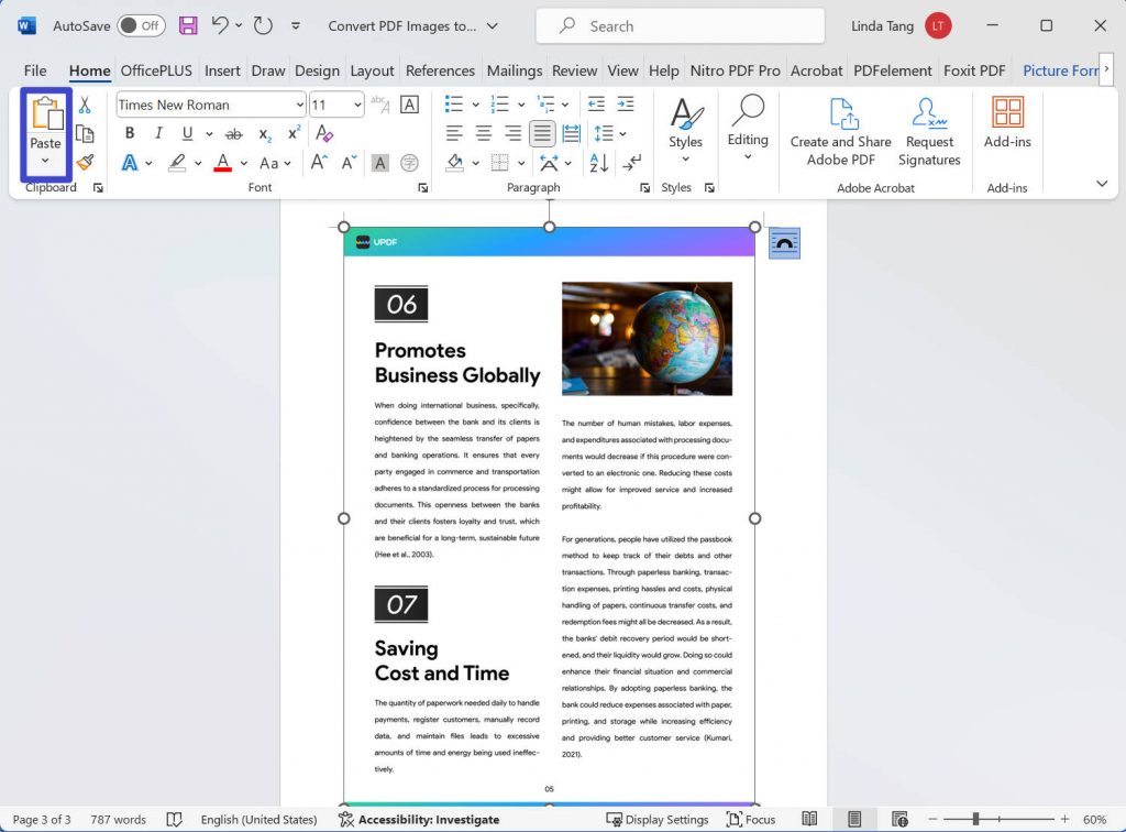 convert pdf images to text word