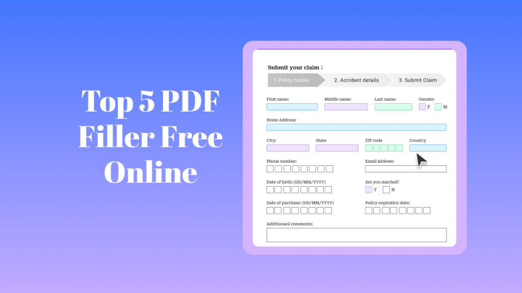 Top 5 PDF Filler Free Online You Must Try in 2024 UPDF