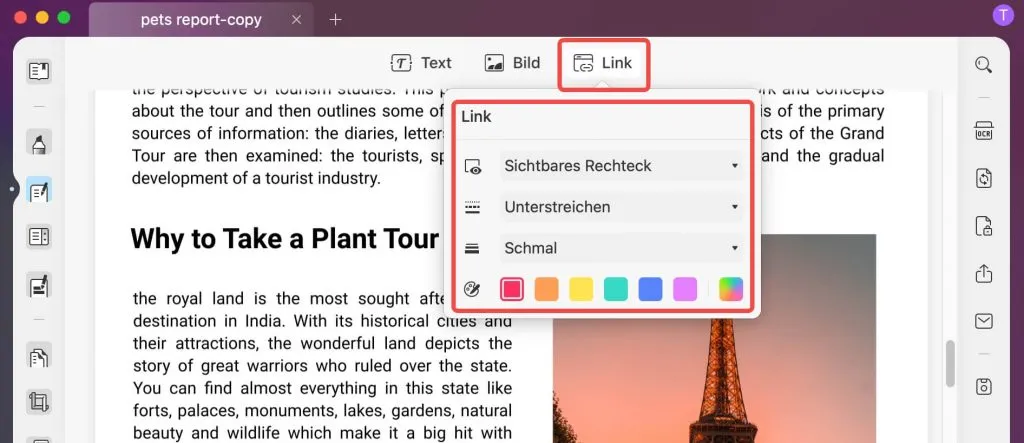 PDF Link bearbeiten Mac