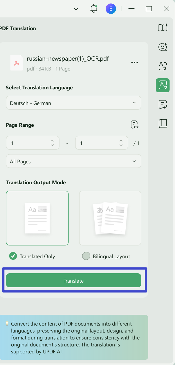 picture language translator UPDF