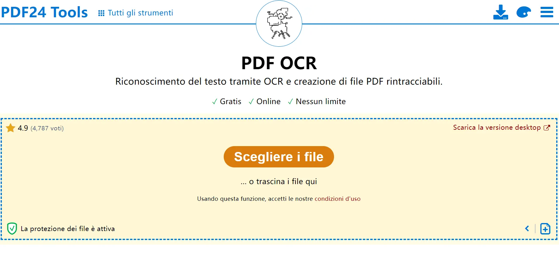 OCR di PDF24 online