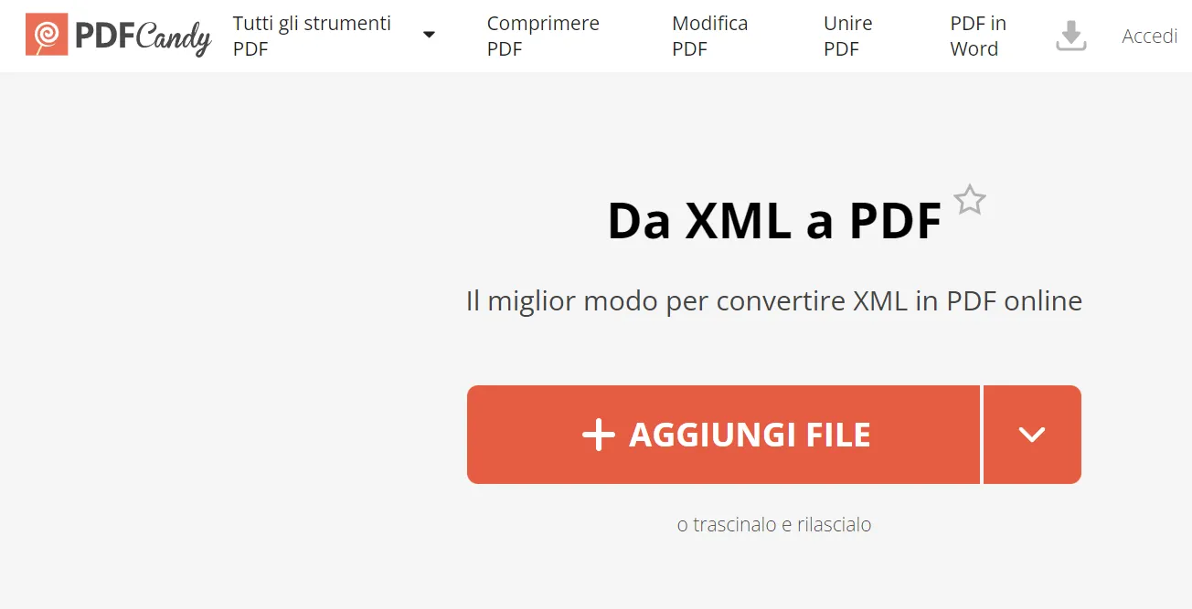 convertitori da XML a PDF online