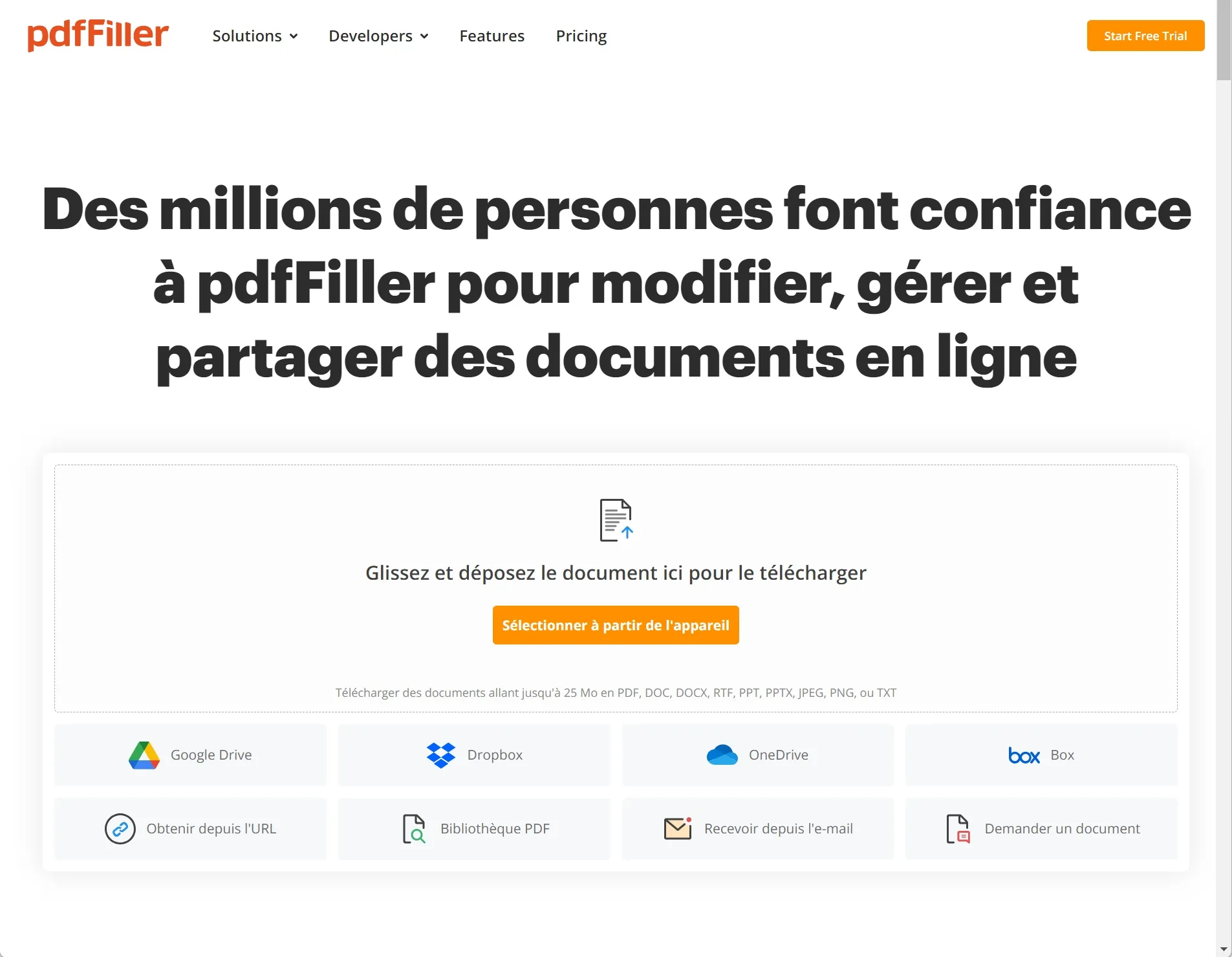 pdfFiller enlever filigrane pdf en ligne gratuit 