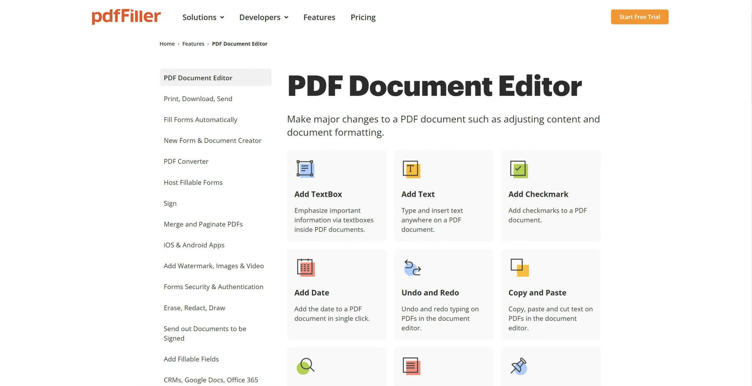 pdffiller tools