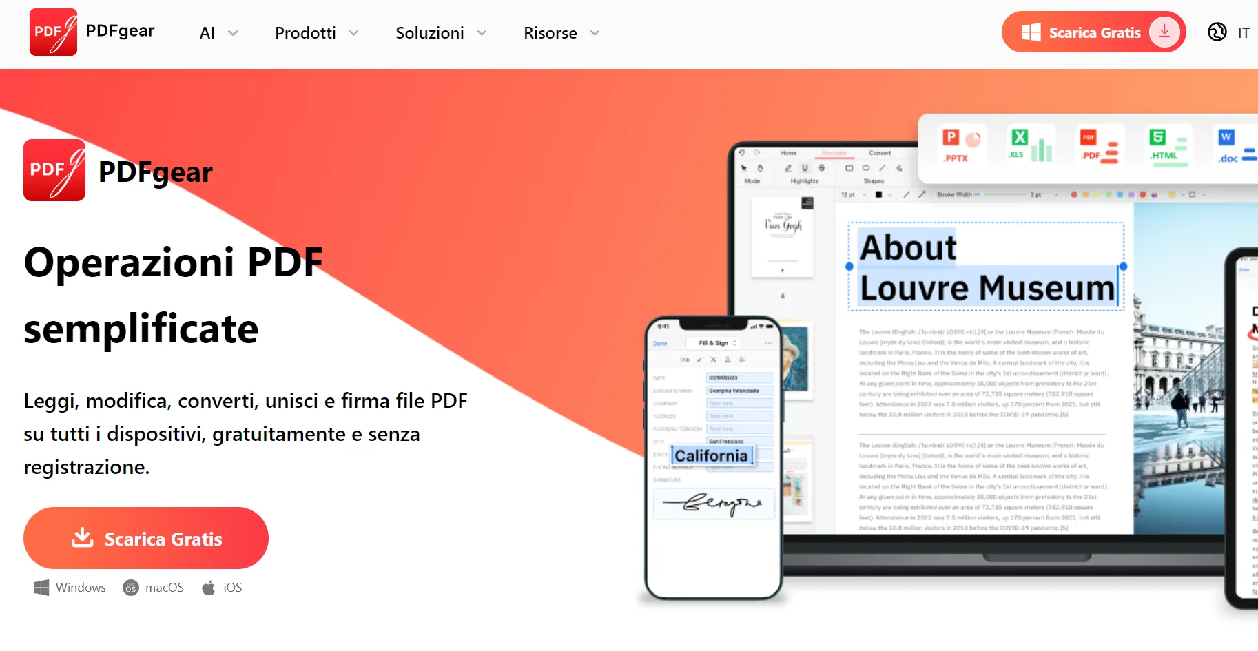 Lettore PDF online PDFgear