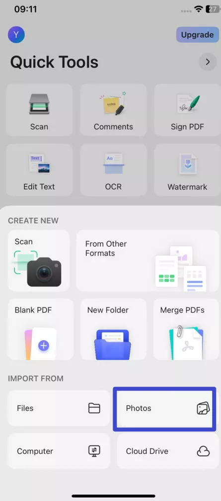 how to scan a book to pdf add button