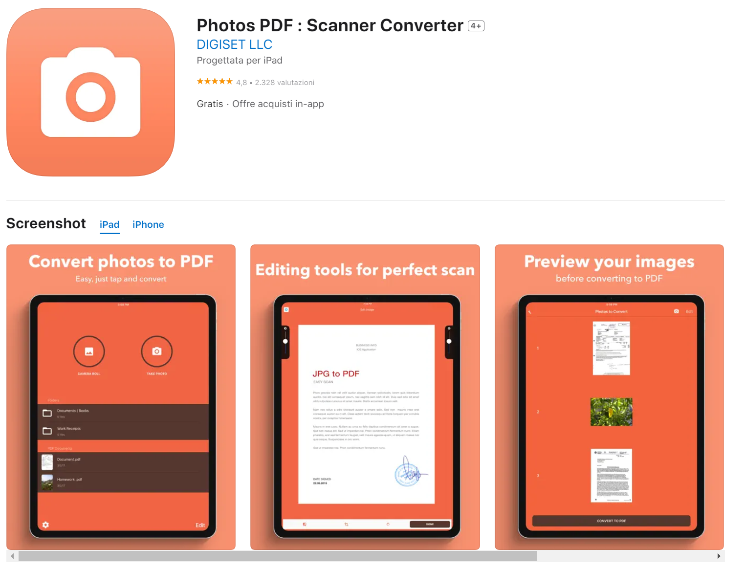 Photos PDF : Scanner Converter