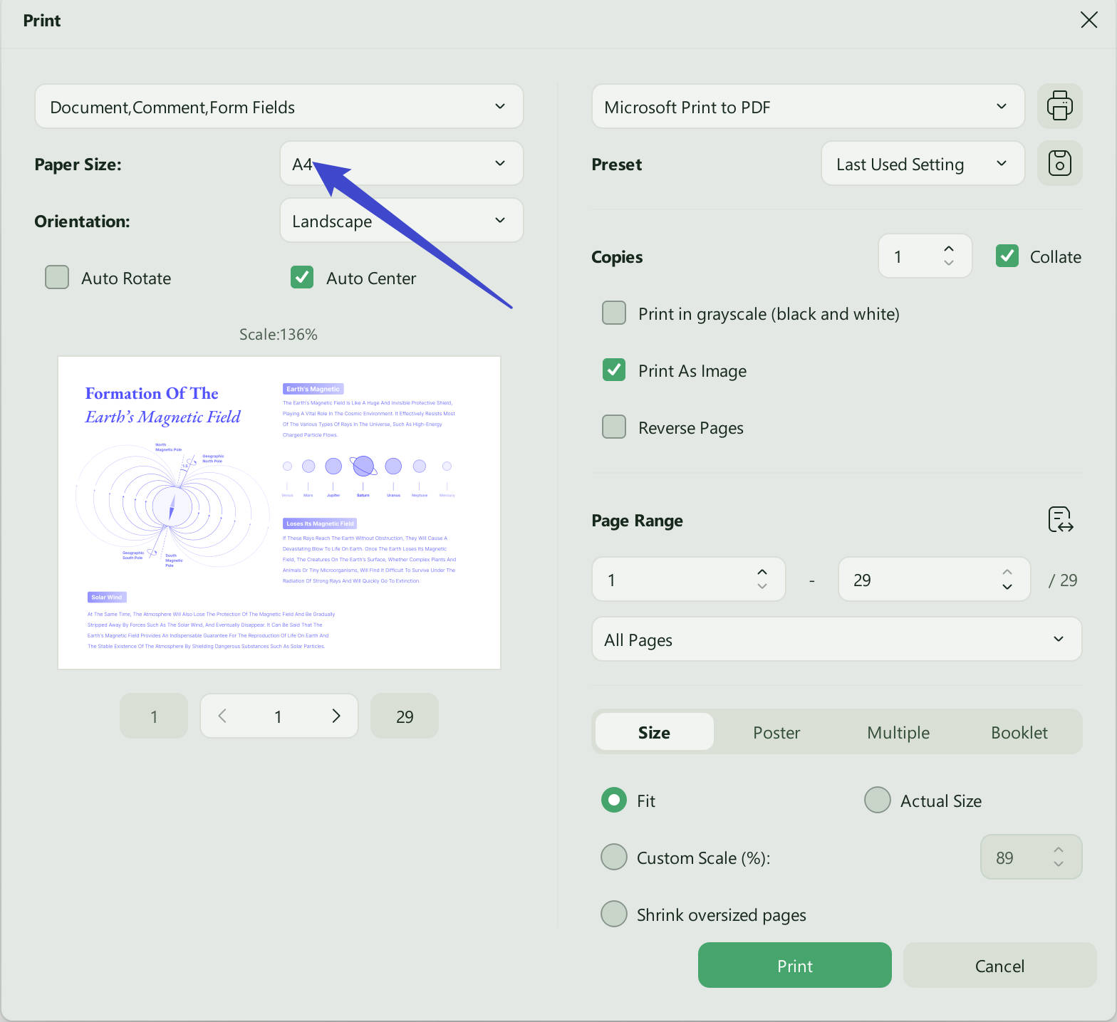 a3 pdf to a4 paper size