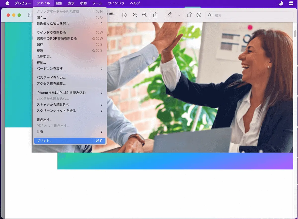 mac pdf 印刷