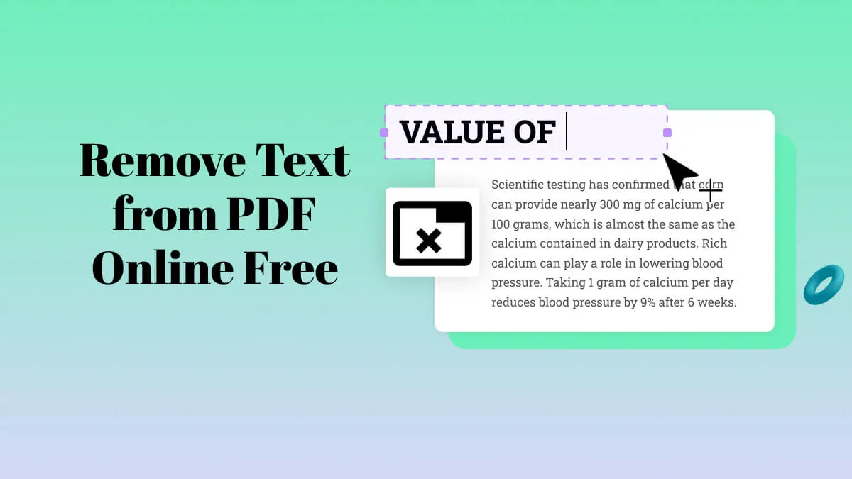 How to Remove Text from PDF Online Free with 3 Ways