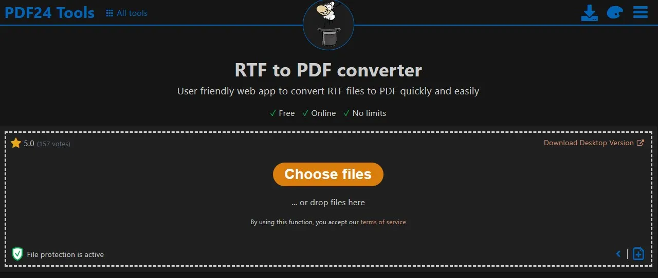 convert rtf to pdf PDF24 Tools