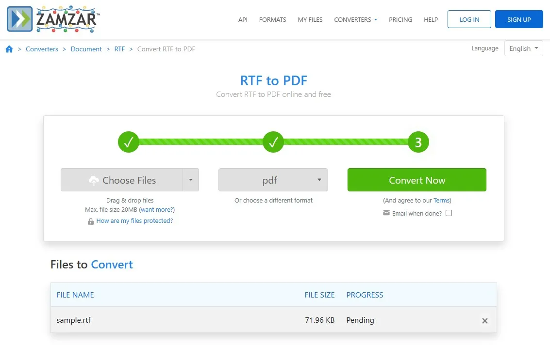 rich text format to pdf converter online Zamar