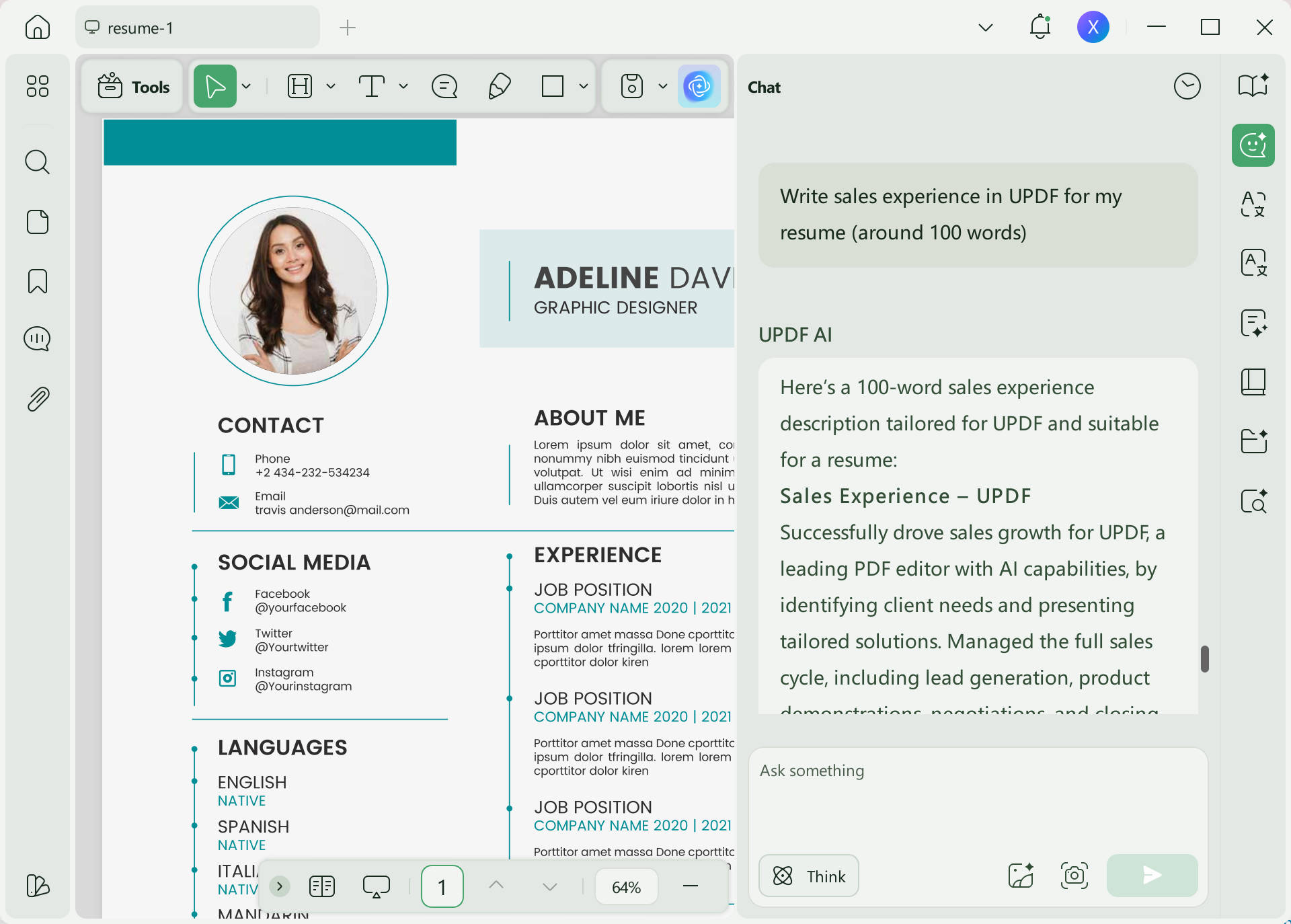 ai resume builder updf ai resume