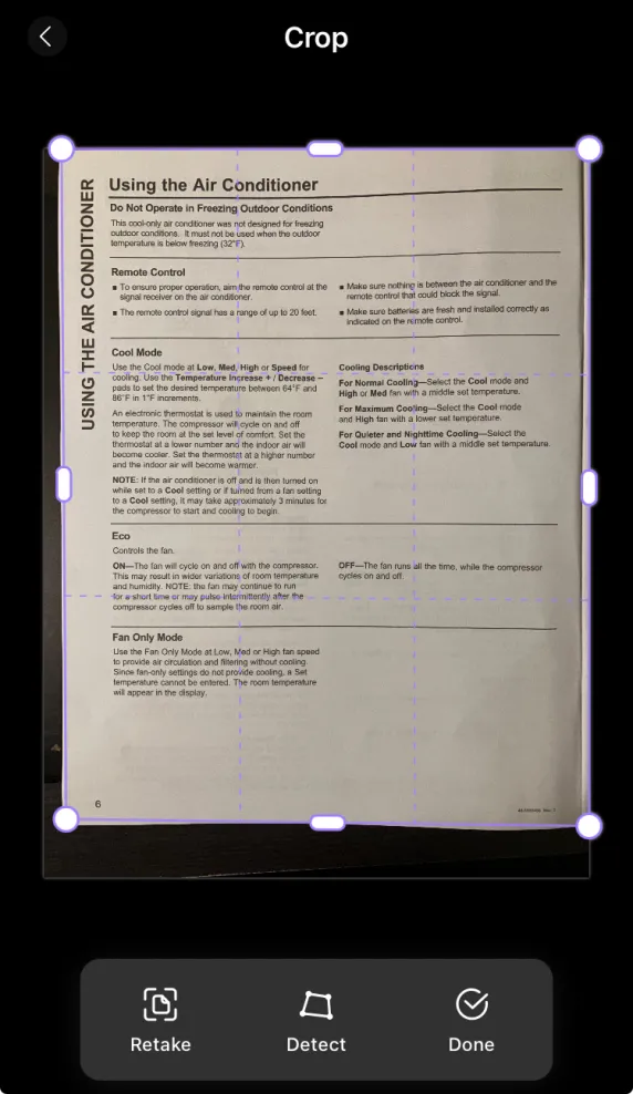 how to scan a book to pdf tap done