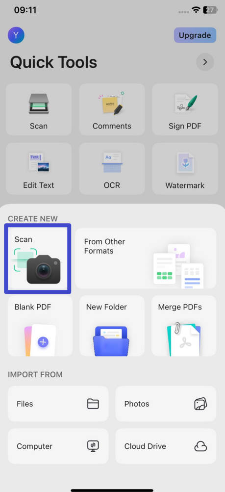 how to scan a book to pdf scan option