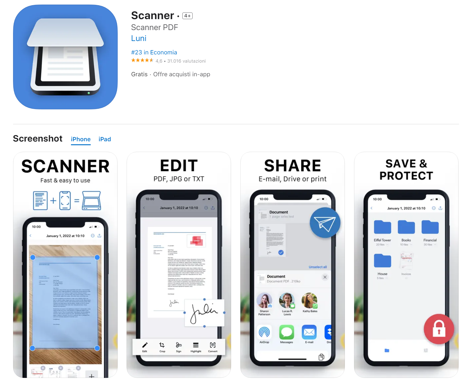 convertire immagini in PDF sul tuo iPhone