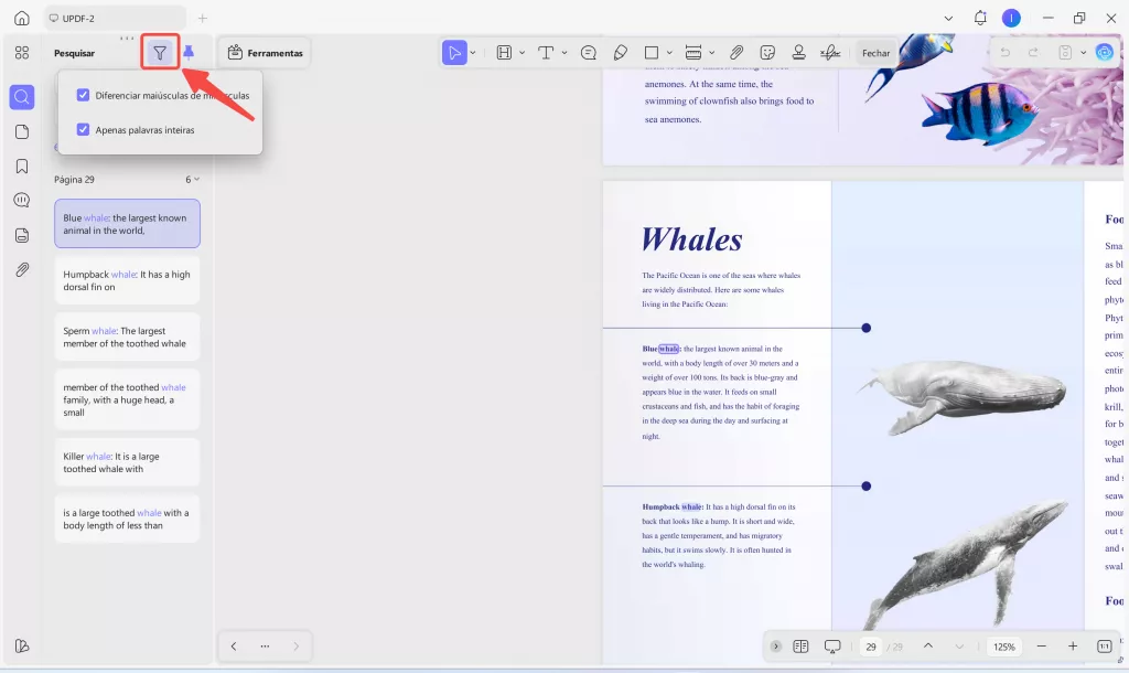Selecione o tipo de pesquisa