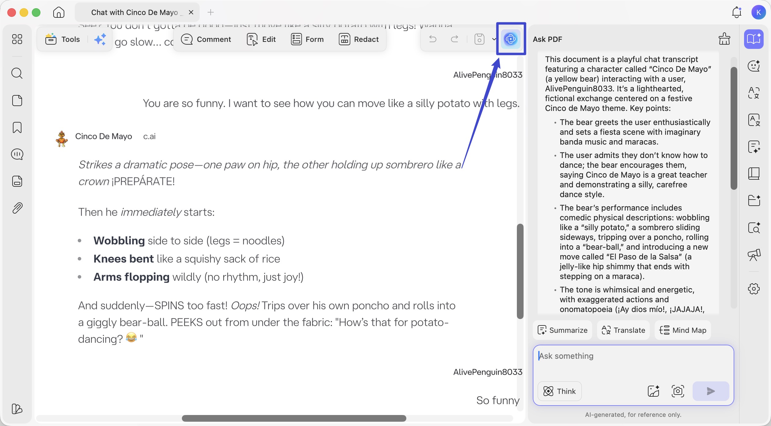 summarize a long arc into a paragraph