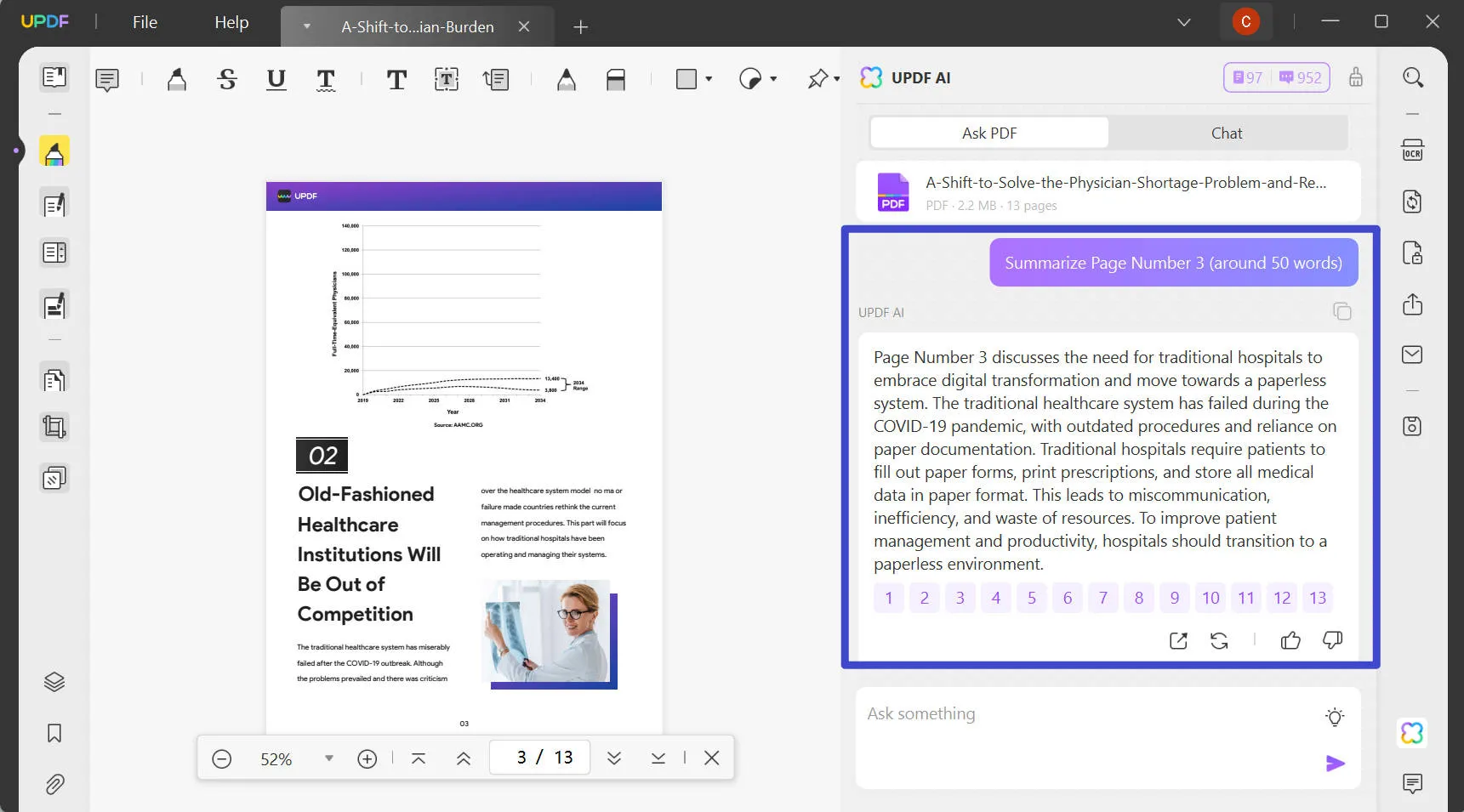 adobe acrobat ai summarize specific pages