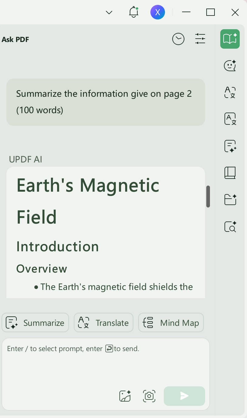 ai to extract data from pdf summarize page
