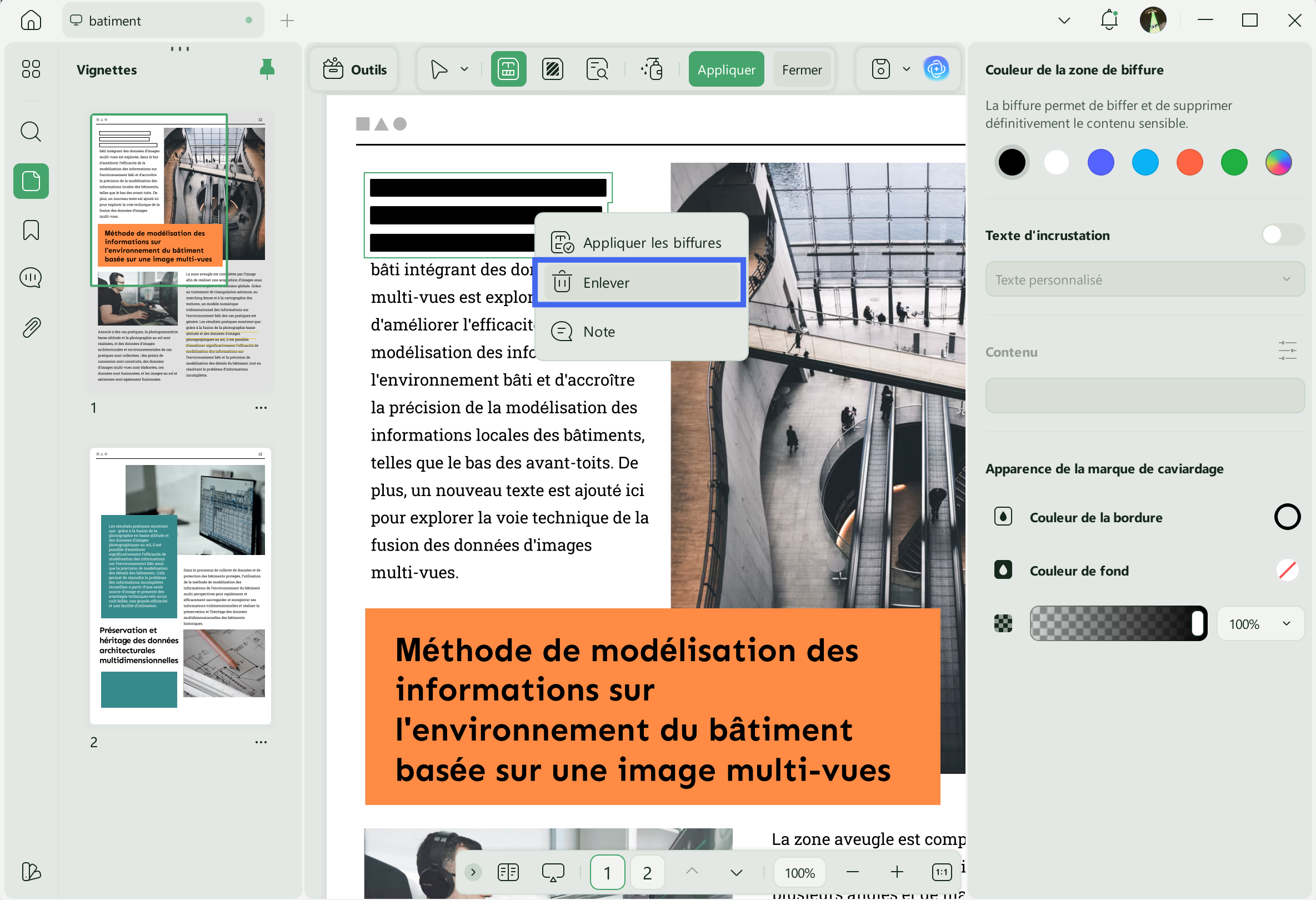 caviarder pdf