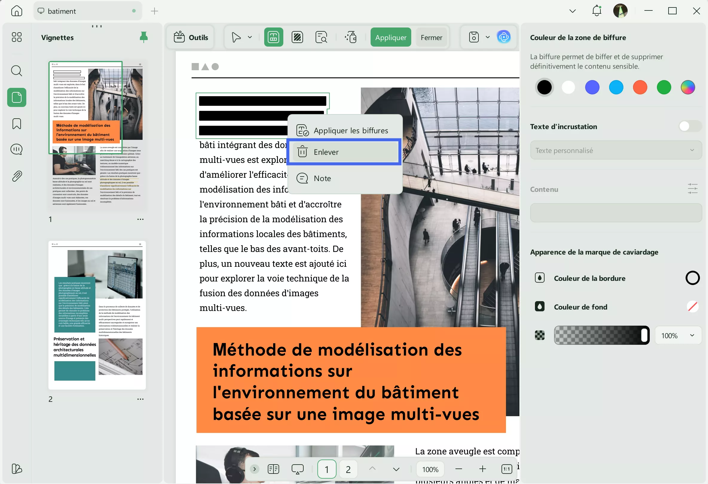 caviarder pdf