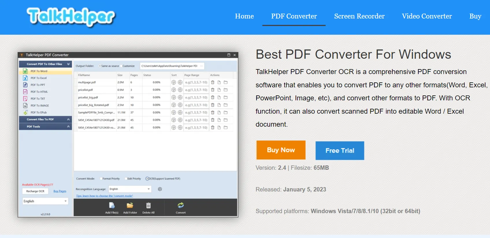 Esportare PDF in PPT con TalkHelper PDF Converter