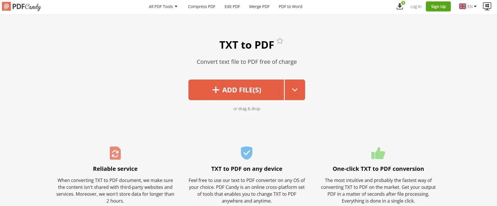 txt file to pdf converter online pdfcandy