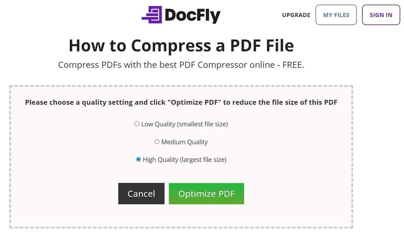 DocFly compressore pdf online