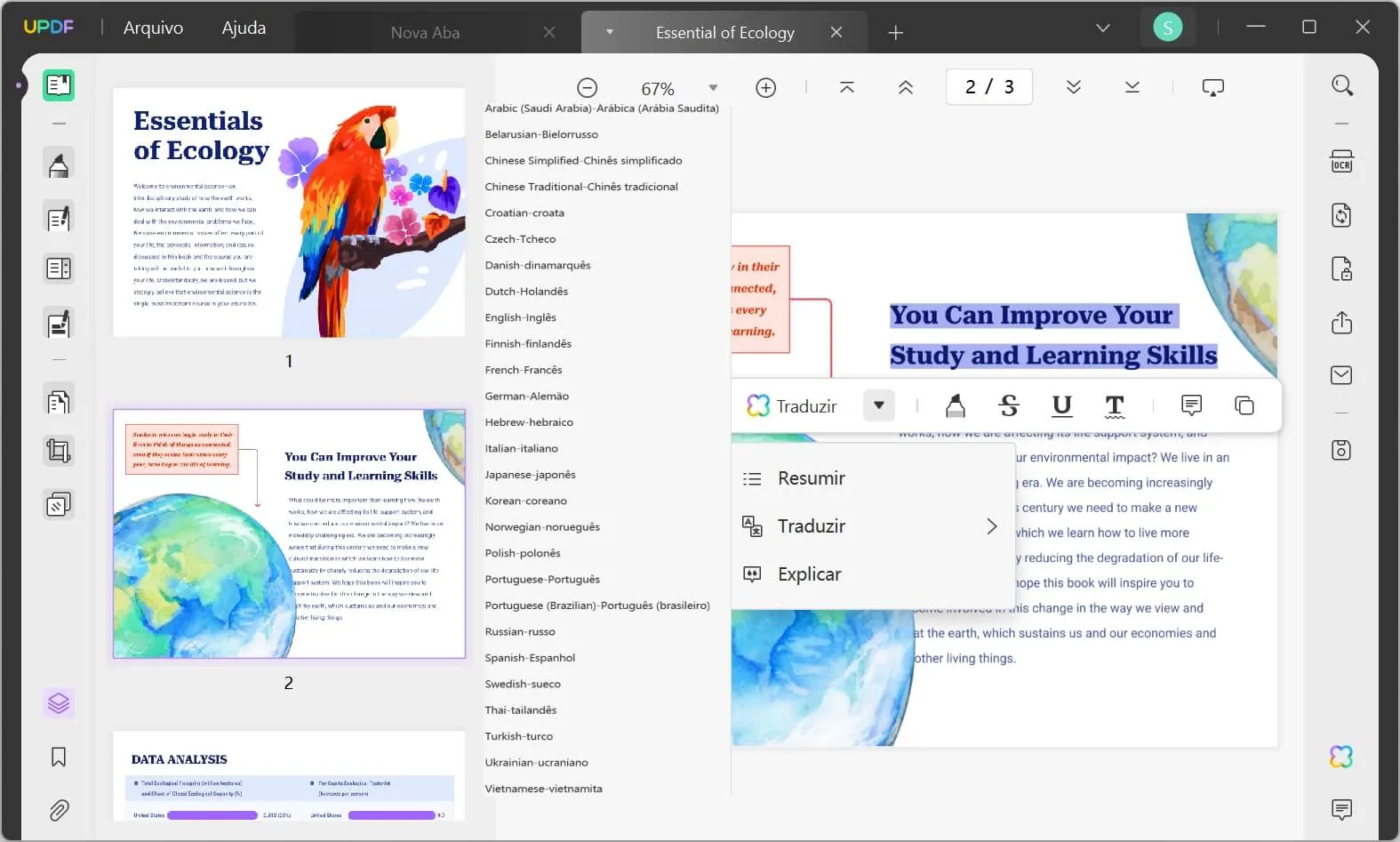 traduzir pdf digitalizado