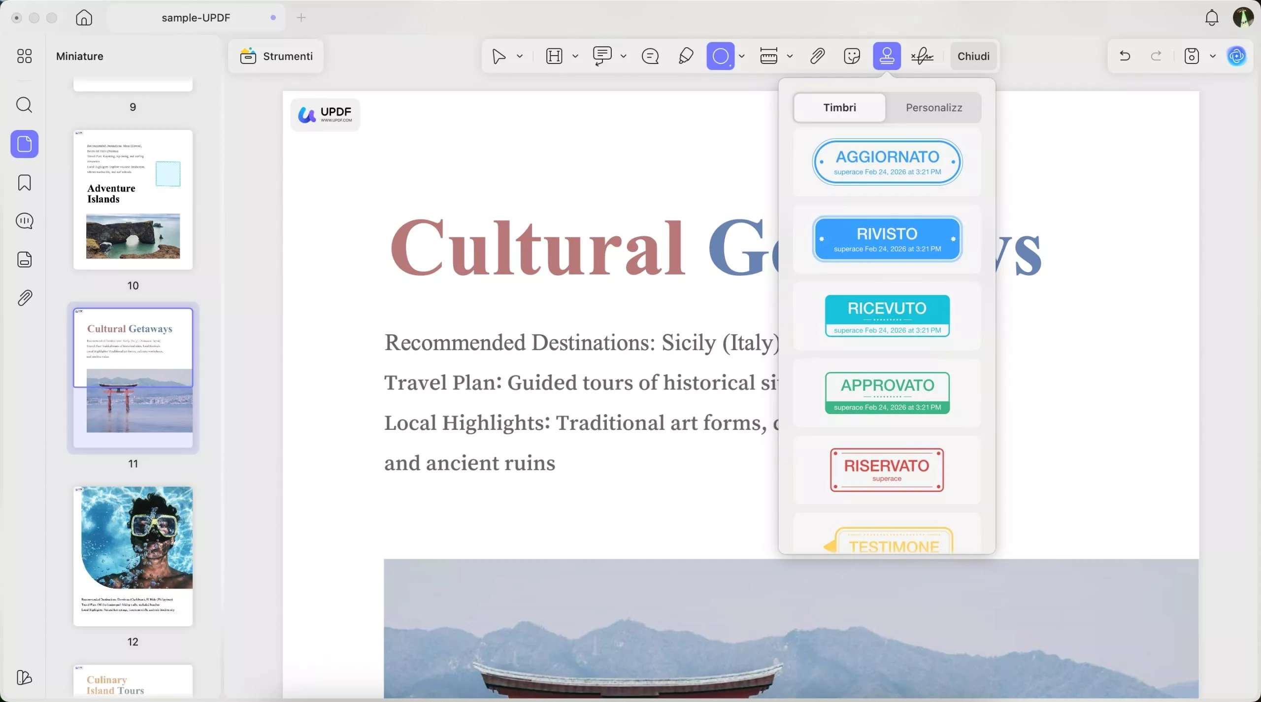 how to markup a pdf on mac with stamps
