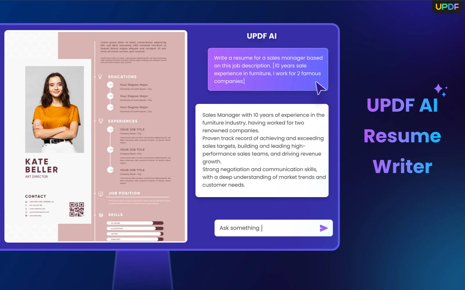 ai resume builder updf ai