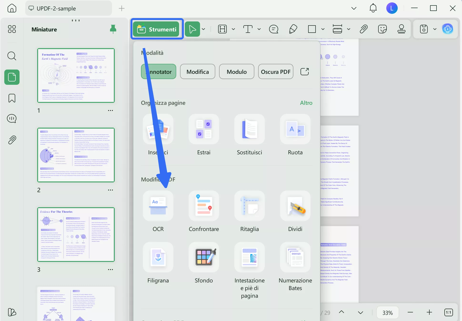 underline scanned pdf