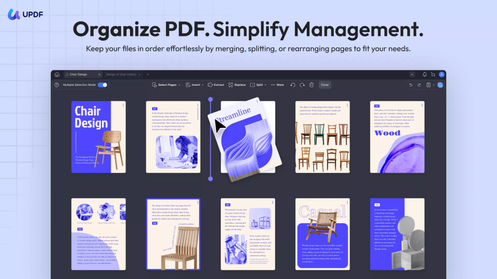 UPDF's page organization feature