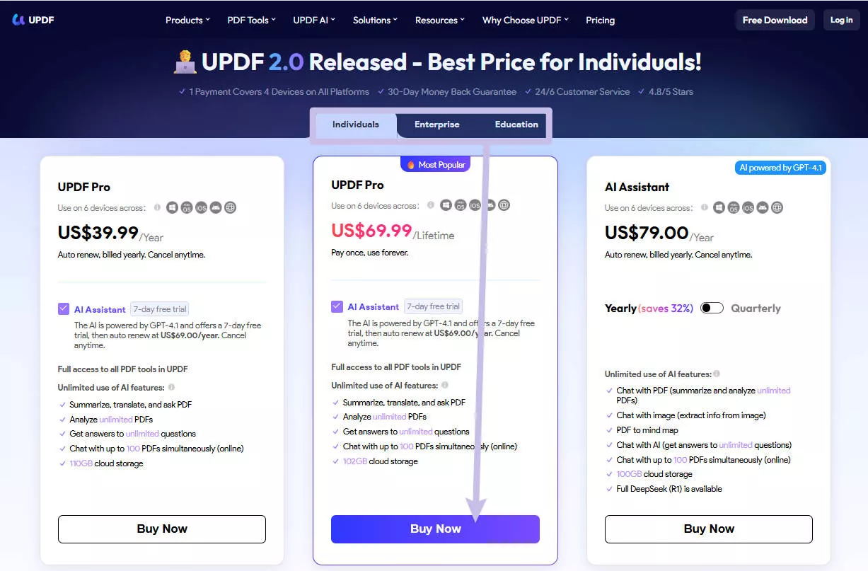 updf pricing