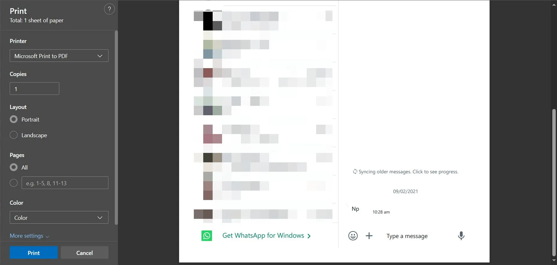 WhatsApp-Chat in PDF exportieren WhatsApp drucken