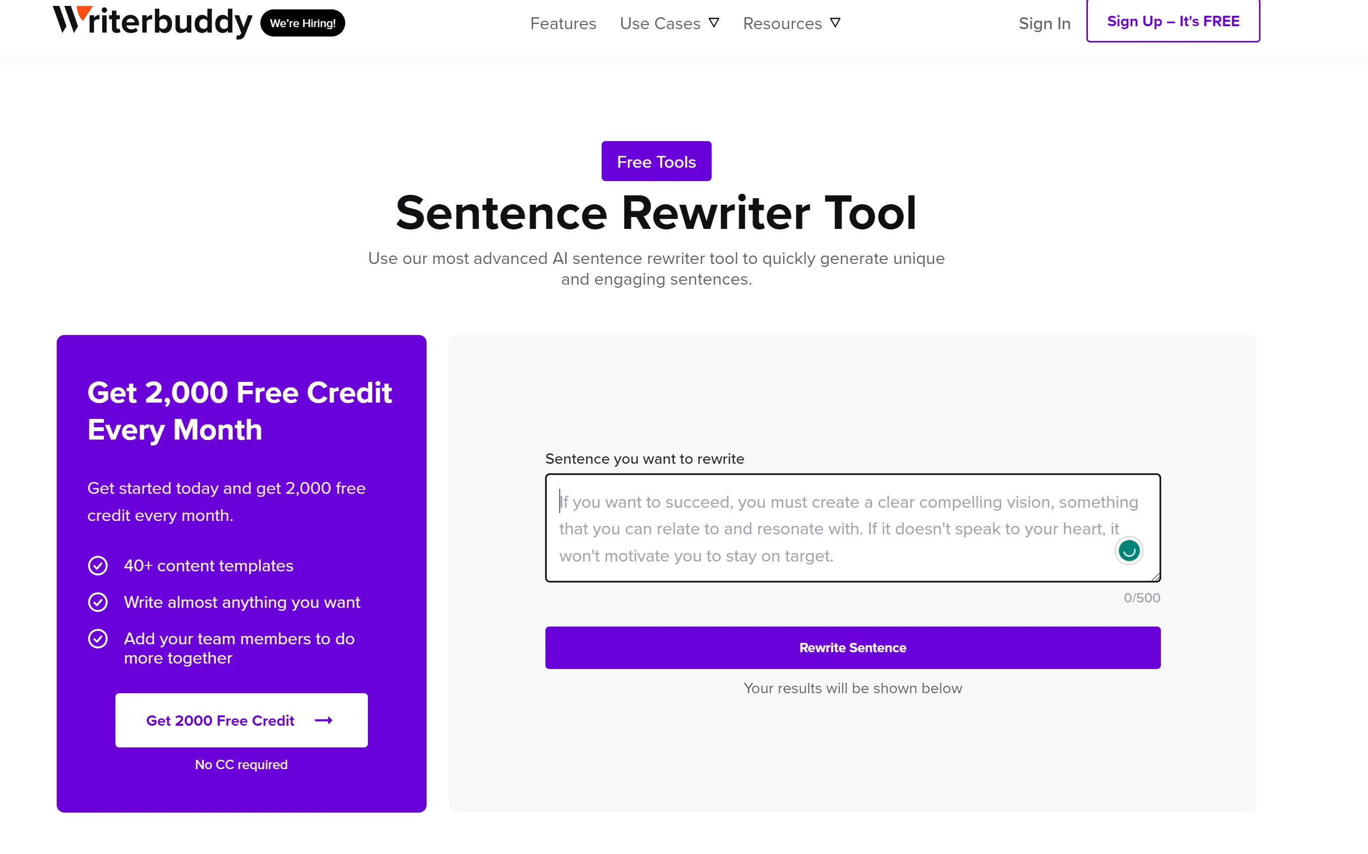 Rewrite with Writerbuddy.ai