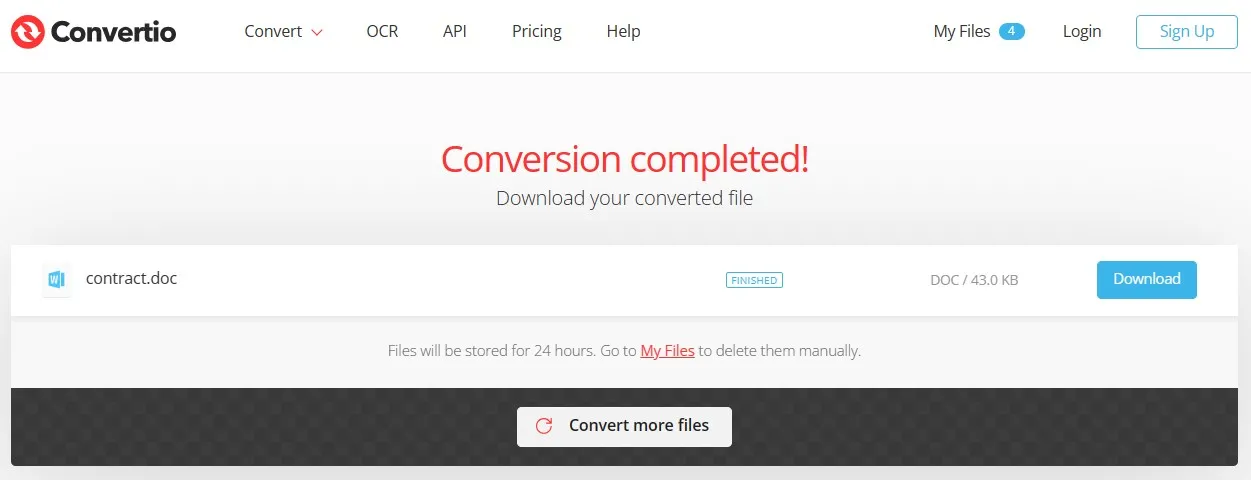 convert xls to word online Convertio