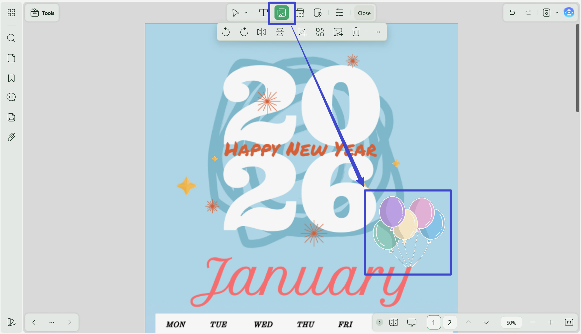 add picture in pdf template