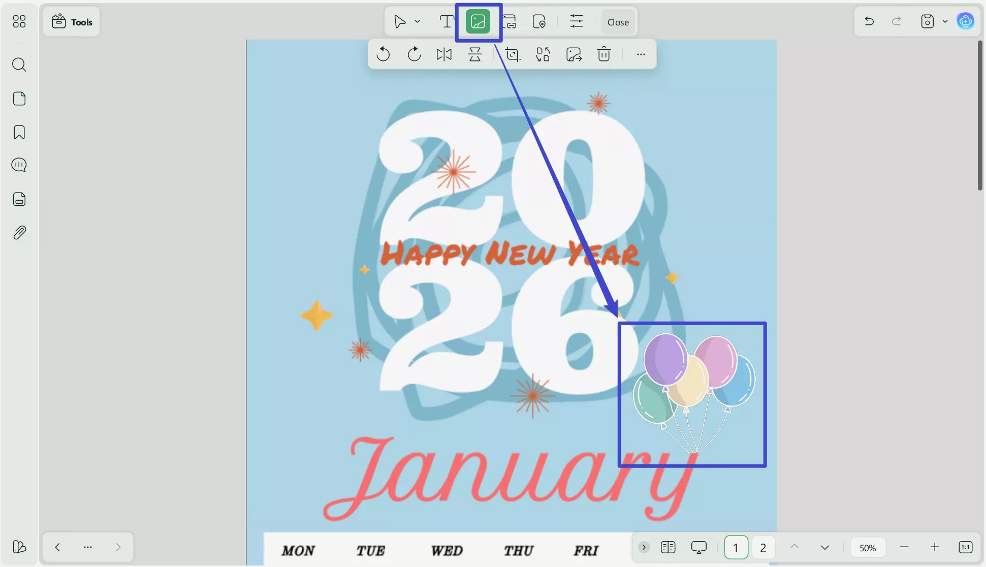 add picture in pdf template