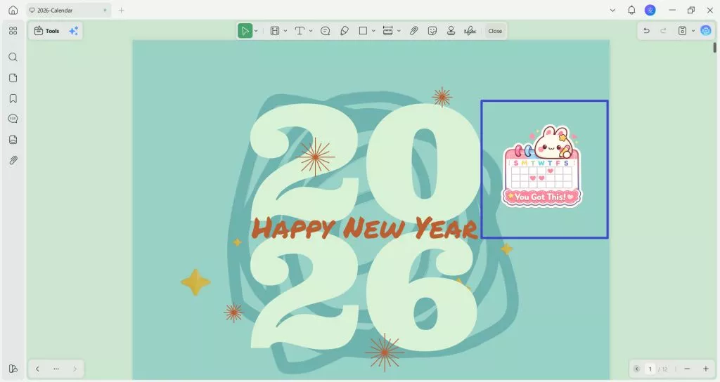 add the stickers made yourself