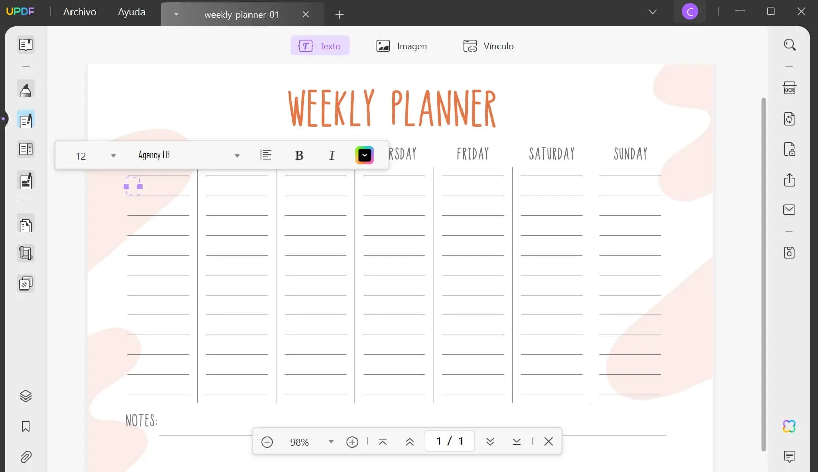 edit weekly planner pdf