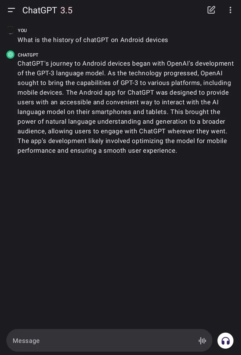 Utilizzare ChatGPT su telefono Android tramite APP